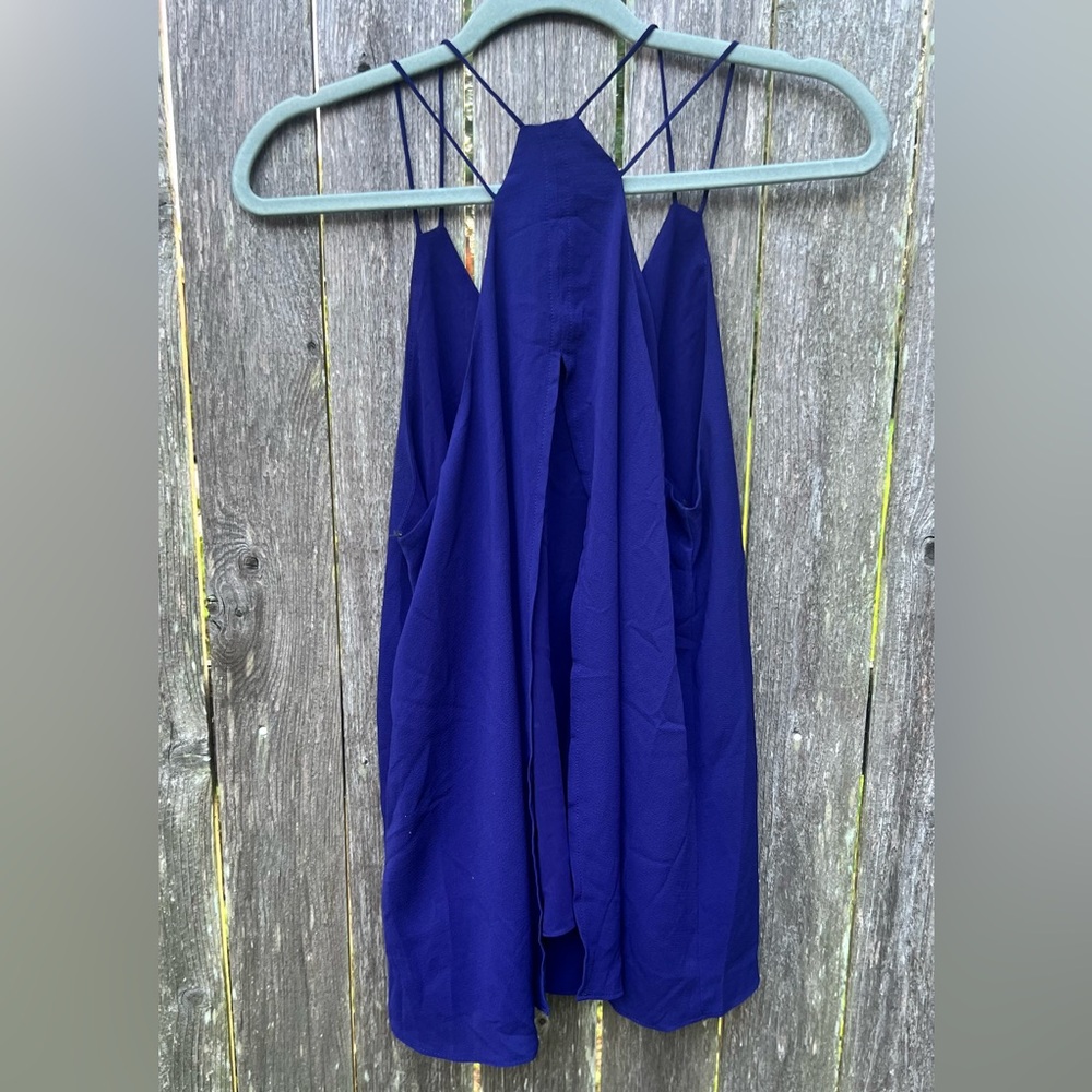 Womens Blue spaghetti Strap Tank